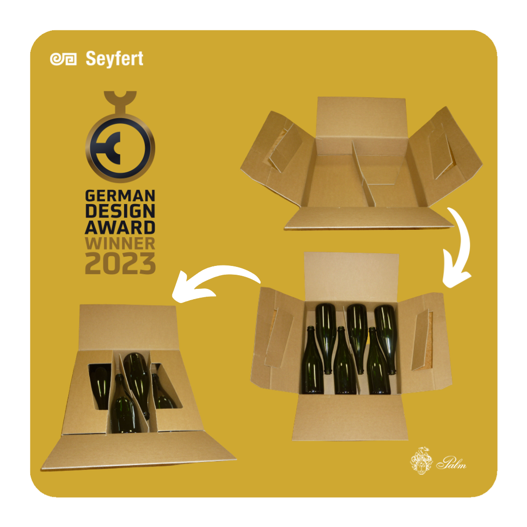 Winner German Design Award 2023 für "Quality Wine & Champagner Box" Palm Gruppe